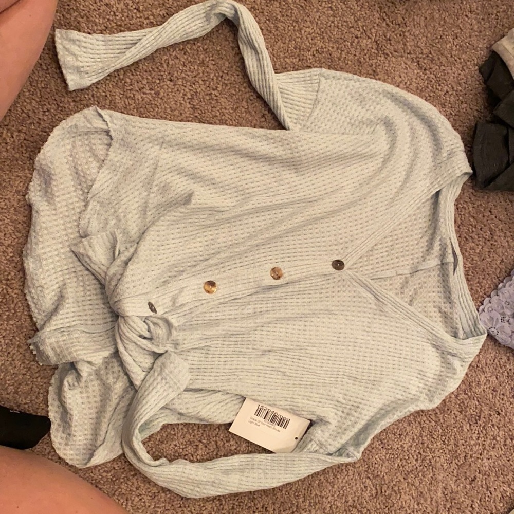 Baby blue waffle knit!